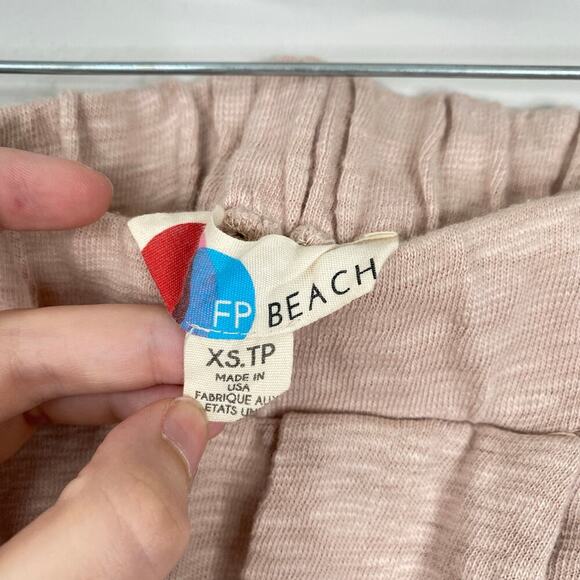 FREE PEOPLE Beach Culver City Pleated Sweatpants Joggers Rose Pearl Cotton XS - Picture 5 of 7